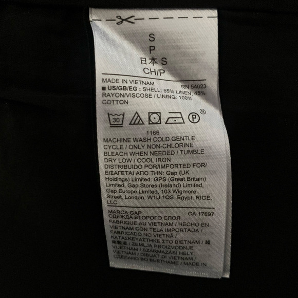 Gap Dress NWT Women's Size Small Linen Shift Comfort Black White Striped Pockets - Picture 4 of 6